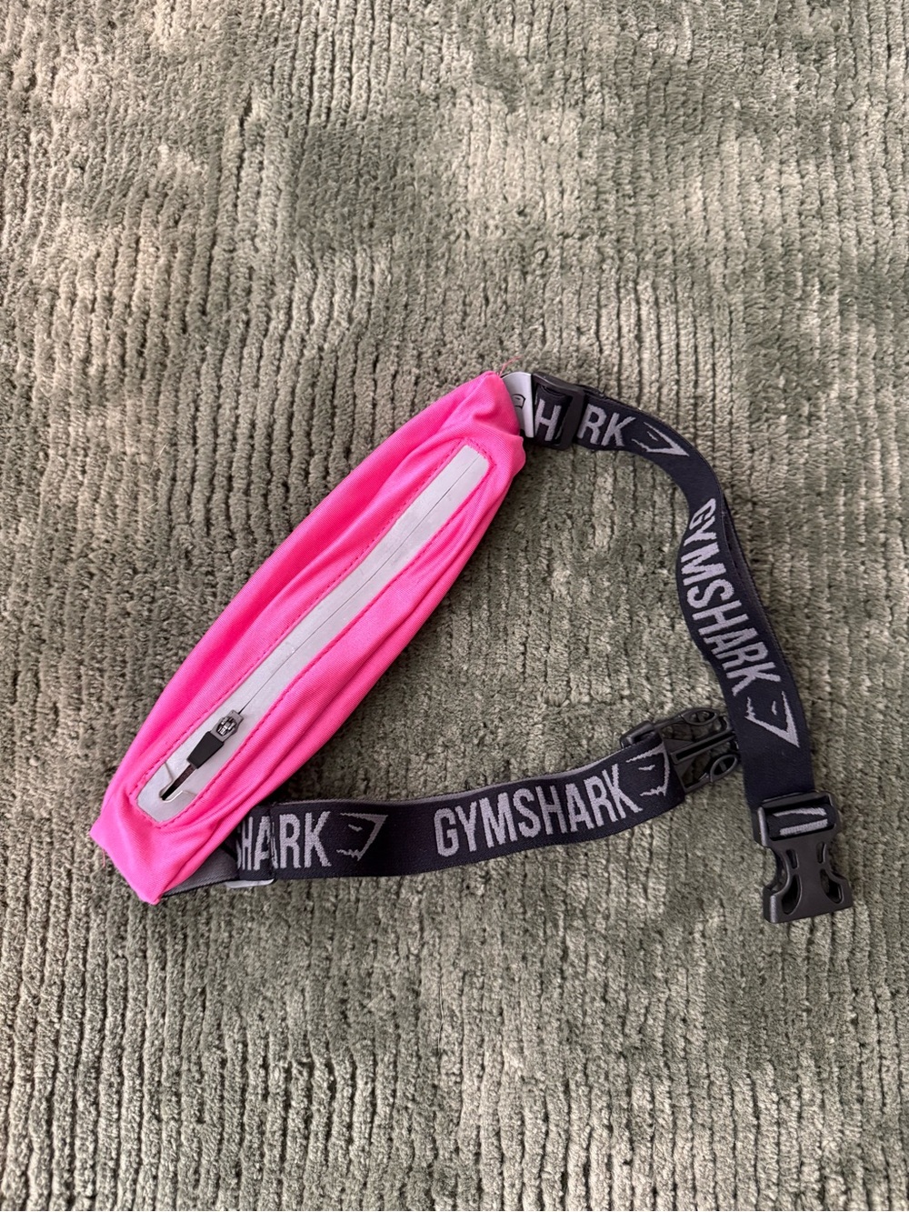 Gymshark Hot Pink Waist Pack with Branded Black Strap
